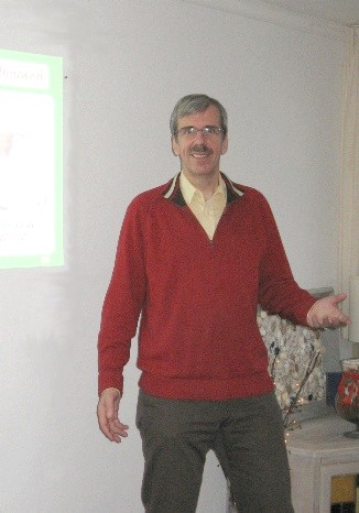 Andre H. Roosma in actie in Zoetermeer, dec. 2010 foto van de docent
