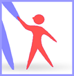 Immanuel levensstijl logo: mens wandelend aan Gods hand